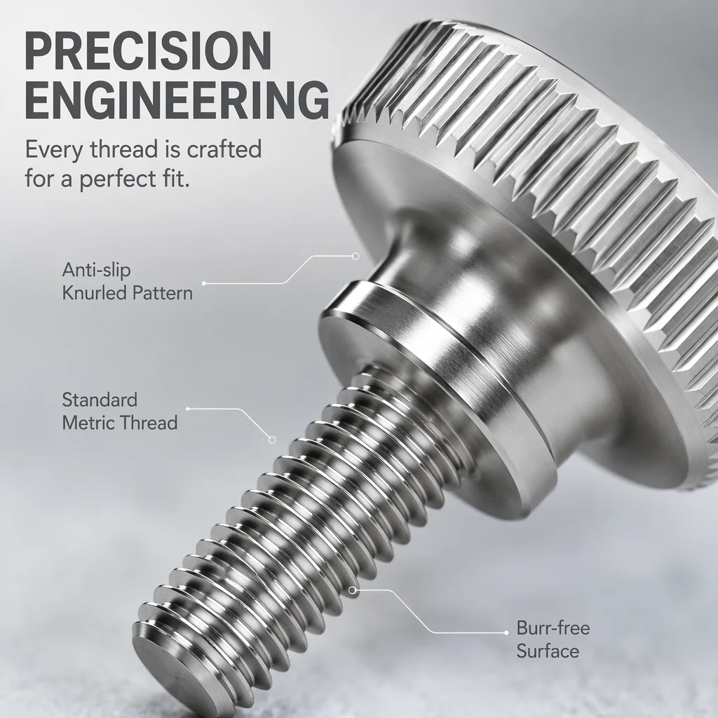 304 Stainless Steel Knurled High Head Thumb Screws GB834 M2 M3 M4 M5 M6 Step Hand Tighten Adjust Lock Screws