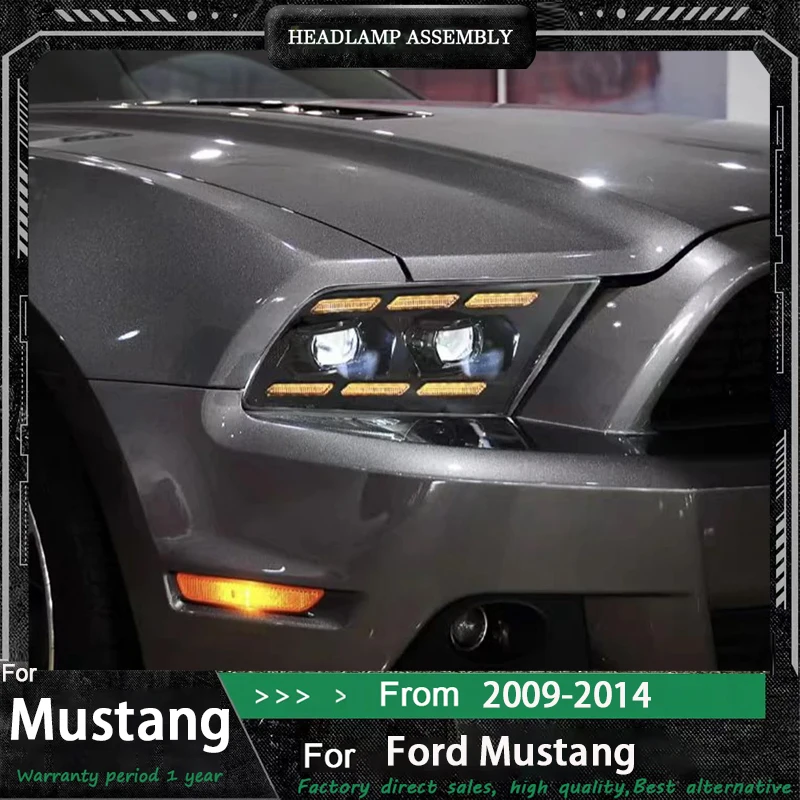 

Car Head Lamp For Ford Mustang 2009 2010 2011 2012-2014 LED Headlight Upgrade LED Front DRL Dynamic Turn Signal Lamp Accessories