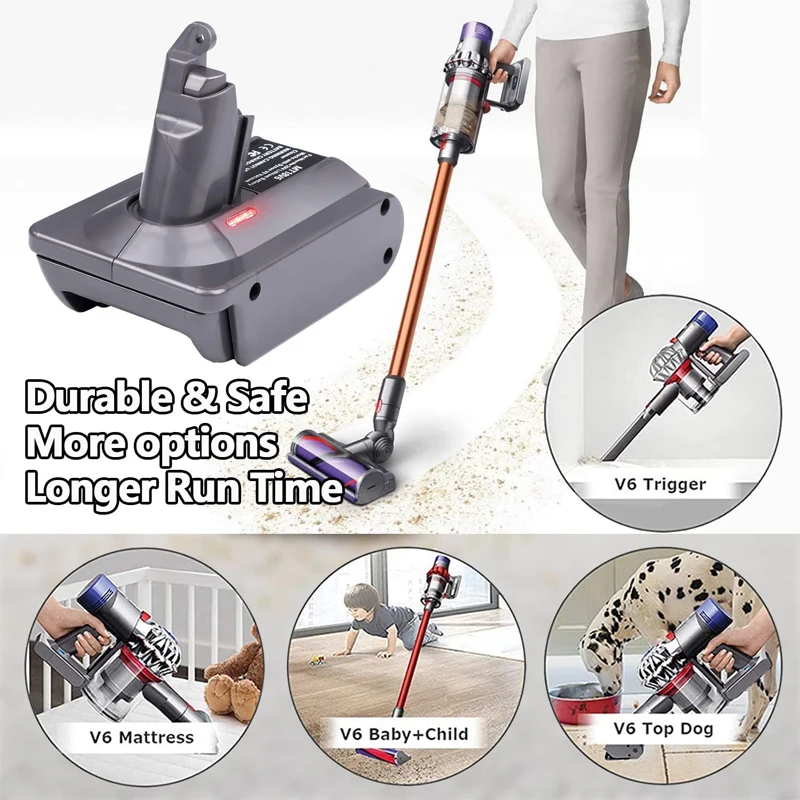 Bosch-18V Bateria Li-ion, BAT618G, BAT609 Converter para Dyson V6 V7 V8, V6 SV04 V7, HEPA V8, Adaptador de vácuo animal