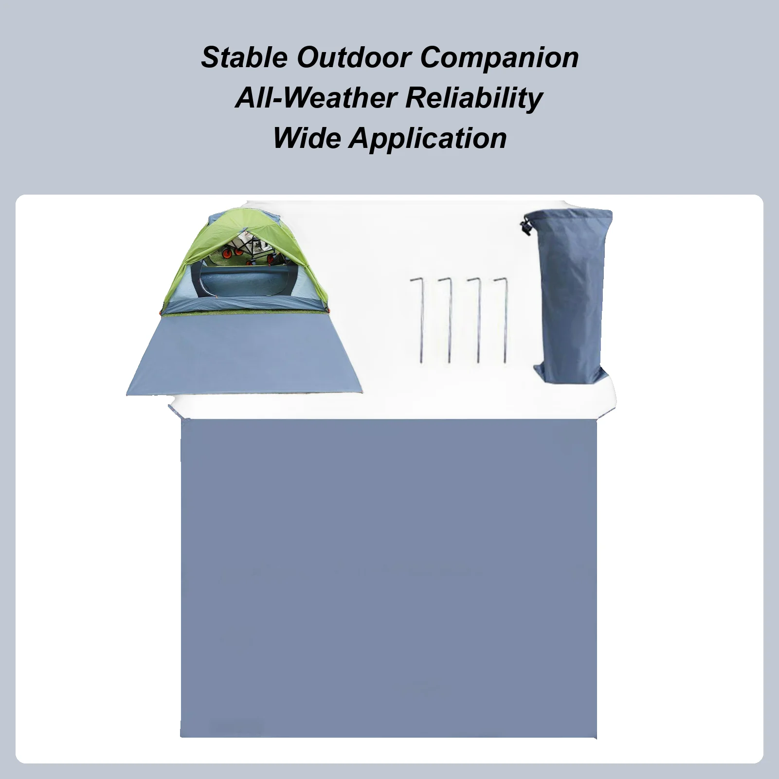 

Tent Floor Padding For Camping Waterproof Camping Tent Carpet Mat Tear-Resistant Quick-Drying Rugs With Storage Bag Sleep Pad