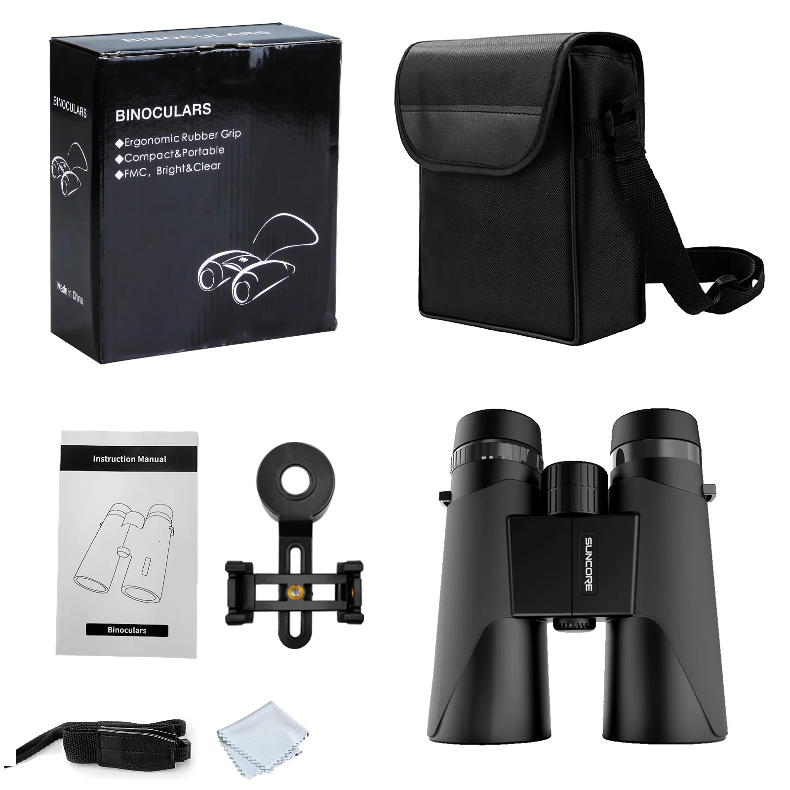 

Suncore 10×42 Durable High-Quality Binoculars for Adults, Suitable for Birdwatching, Travel, Hunting, and Camping