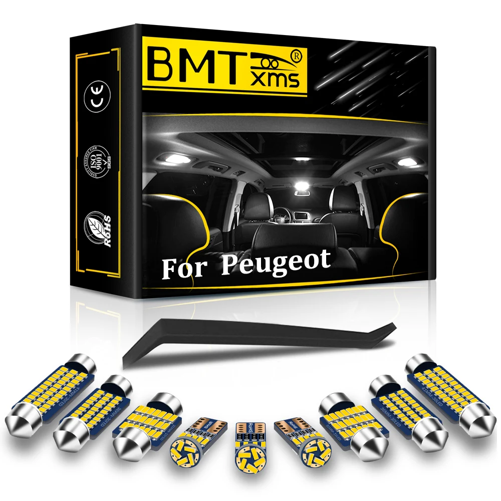 

Светодиодные лампы для освещения салона автомобиля Canbus для Peugeot 207 307 407 106 107 108 206 308 508 206 2008 3008 4007 4008 5008 RCZ автомобильные аксессуары