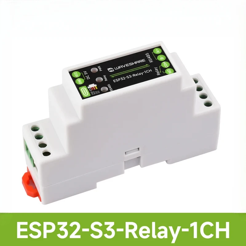Waveshare Industrial 1-Channel ESP32-S3 WiFi Relay Module, Supports WiFi / / RS485 Control, With Multiple