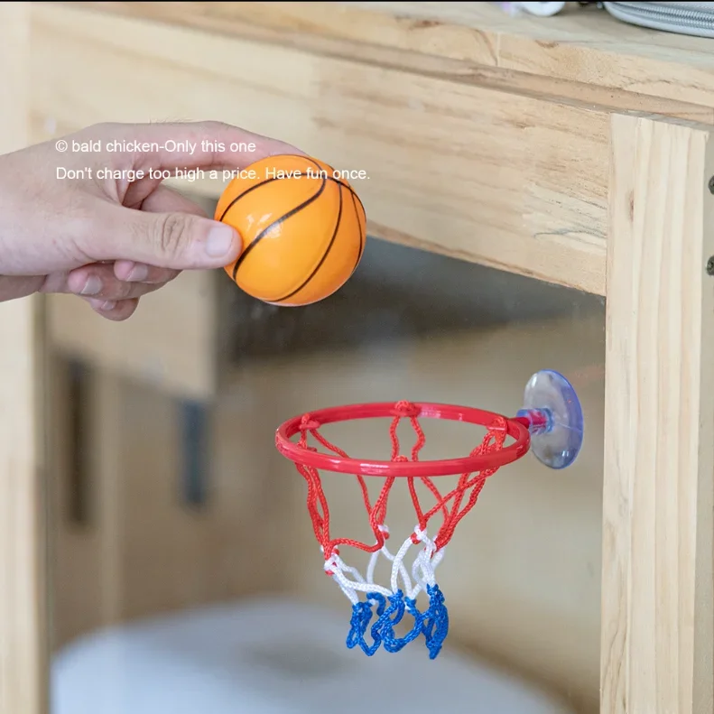 Pequeno conjunto de basquete coordenado pulso bola elástica de borracha sólida exercício das crianças jogo de mesa de tiro brinquedo
