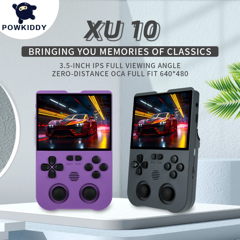 

POWKIDDY Magicx XU10 Handheld Game Console 3.5" IPS 4:3 Screen Linux System Retro Portable Video Game Console Children's Gifts