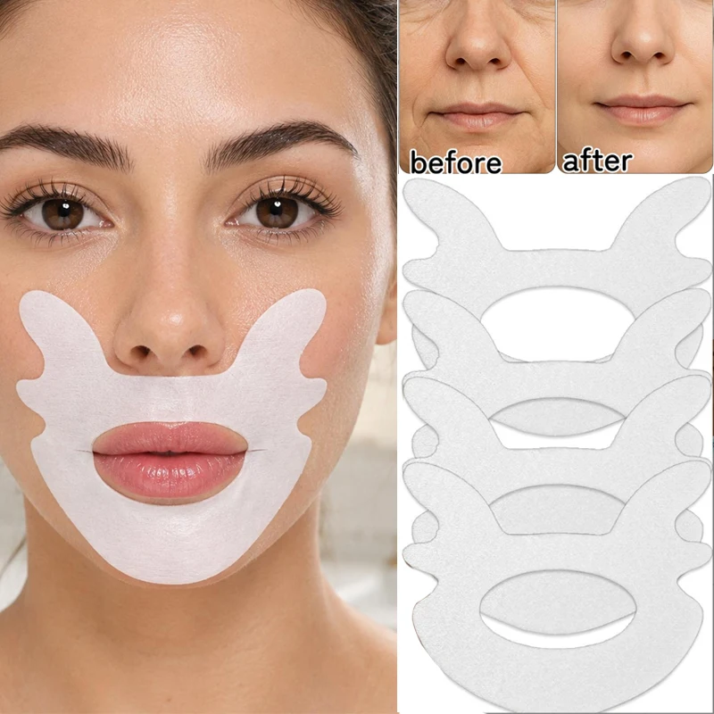 Nasolabial Folds Mask Patch Contain Collagen Hyaluronic Acid Firming Skin Fade Fine Lines Moisturizing Anti Wrinkle Facial Mask