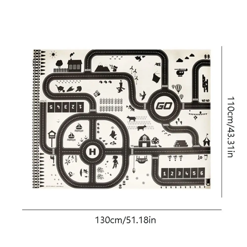 Mappa dell'auto del traffico giocattoli per bambini tappetino da gioco tappetino da gioco tappetino da gioco segnaletica stradale per il traffico fai da te parcheggio della città Roadmap giocattoli da arrampicata