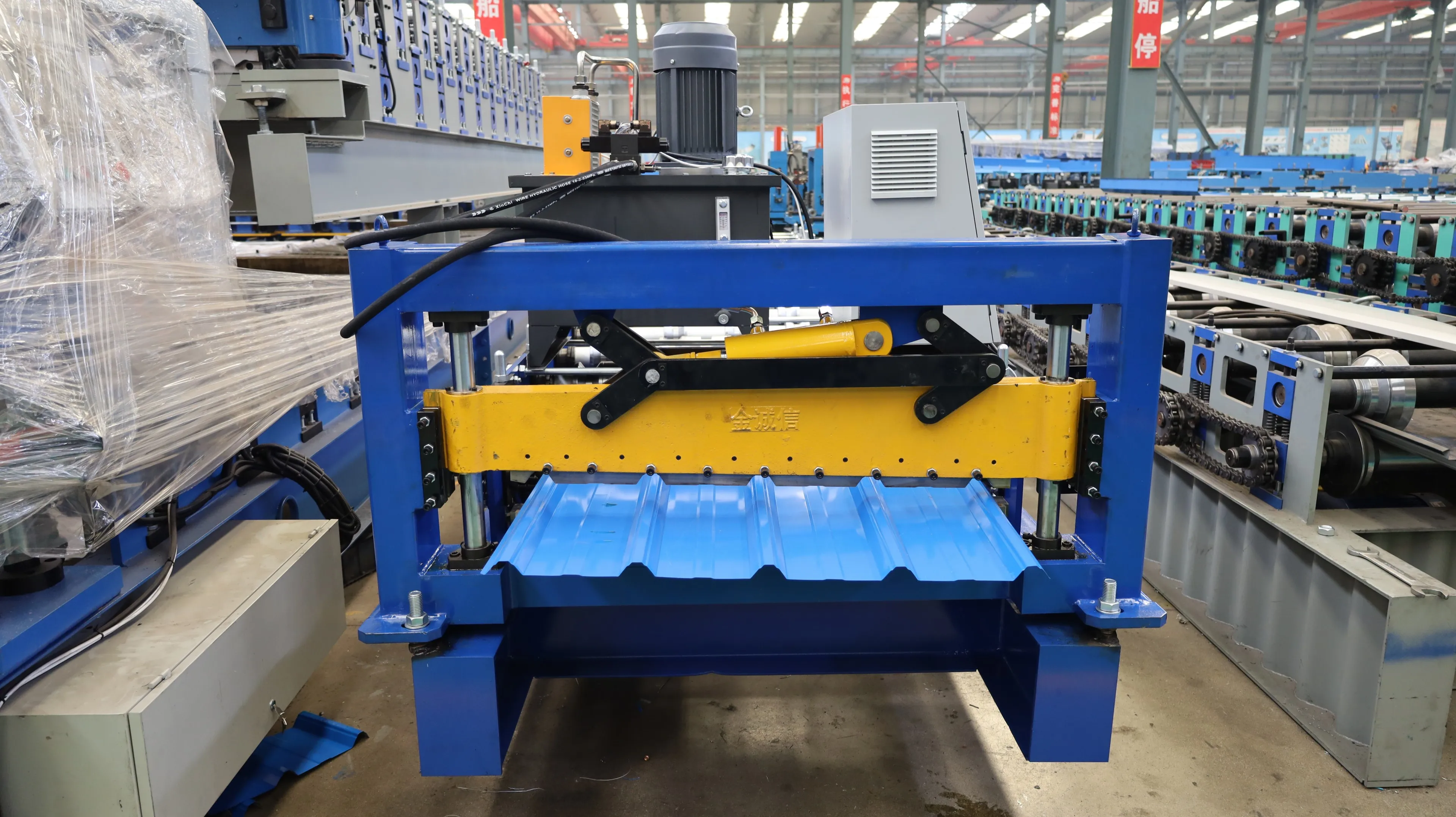 Trapezoid Steel Roof Sheet Machine Box Profile Metal Wall Panel Cold Roll Forming Production Line Price for Sale