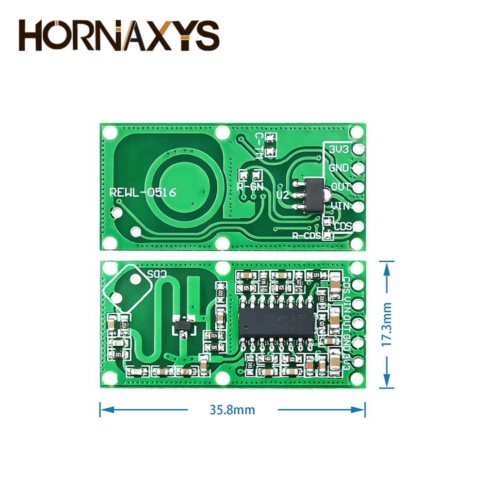 10pcs RCWL-0516 Micro Wave Radar Sensor Switch Board RCWL 0516 Microwave Human Body Induction Intelligent Module Output 3.3V