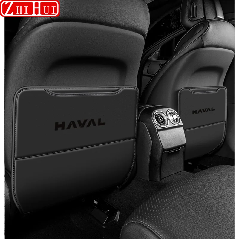 

For Haval F7 II 2024 2025 2nd Gen Car Styling Leather Anti Kick Mat Pad Anti-kick Protector Mats Seat Back Protector Accessories