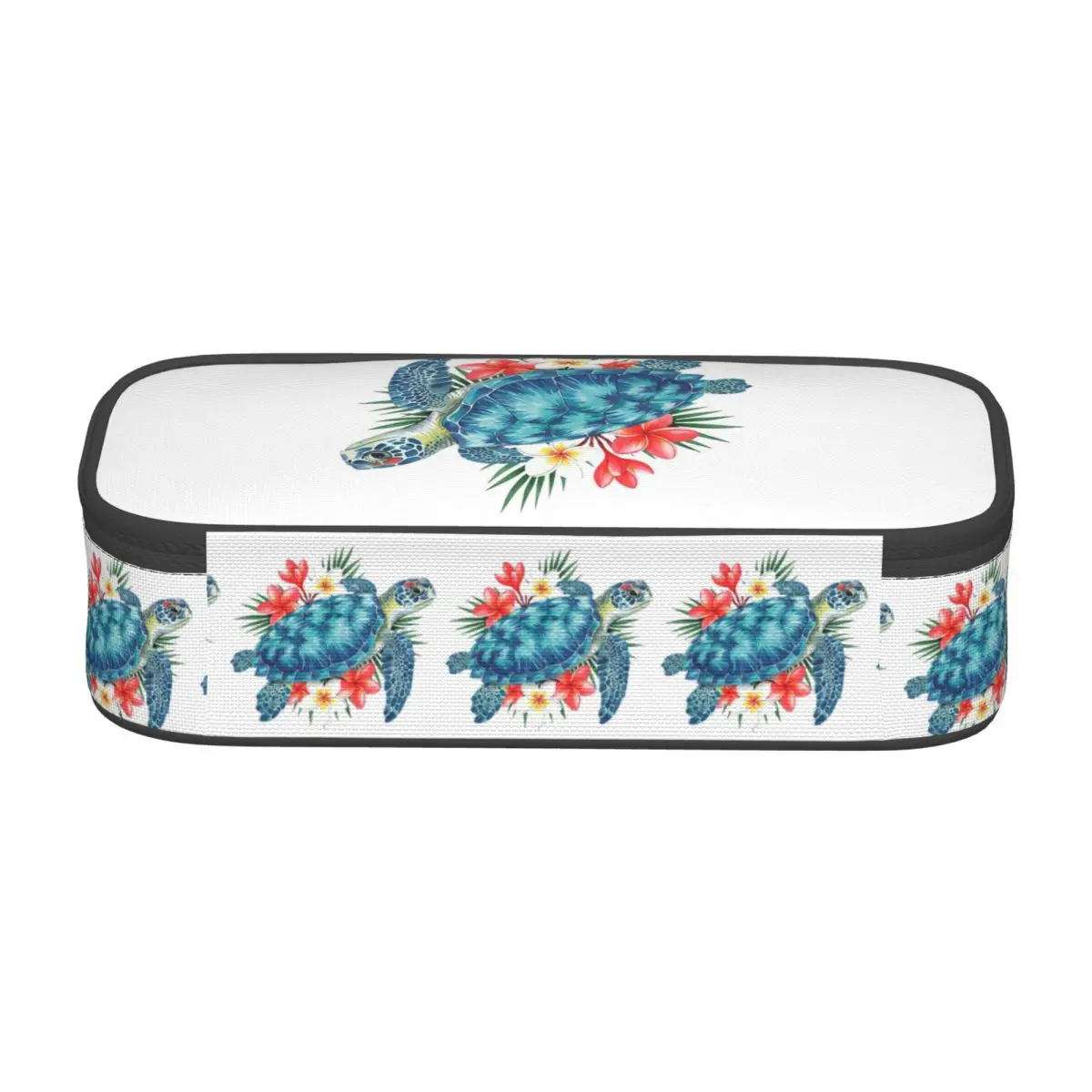 Tropical Flowers Turtles Starfish And Bows Pencil Cases for Student Pen Box Pencil Bag Big Capacity Pencil Pouch Pen Holder
