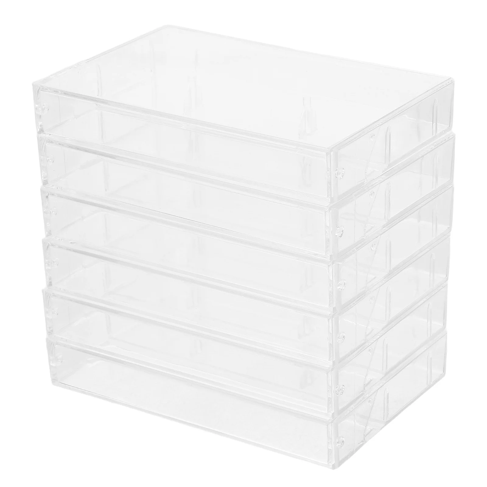 

6pcs Clear Cassette Tape Storage Holder High Transparency Plastic Organizer For Audio Cassettes Compact Case Display Rack Retro