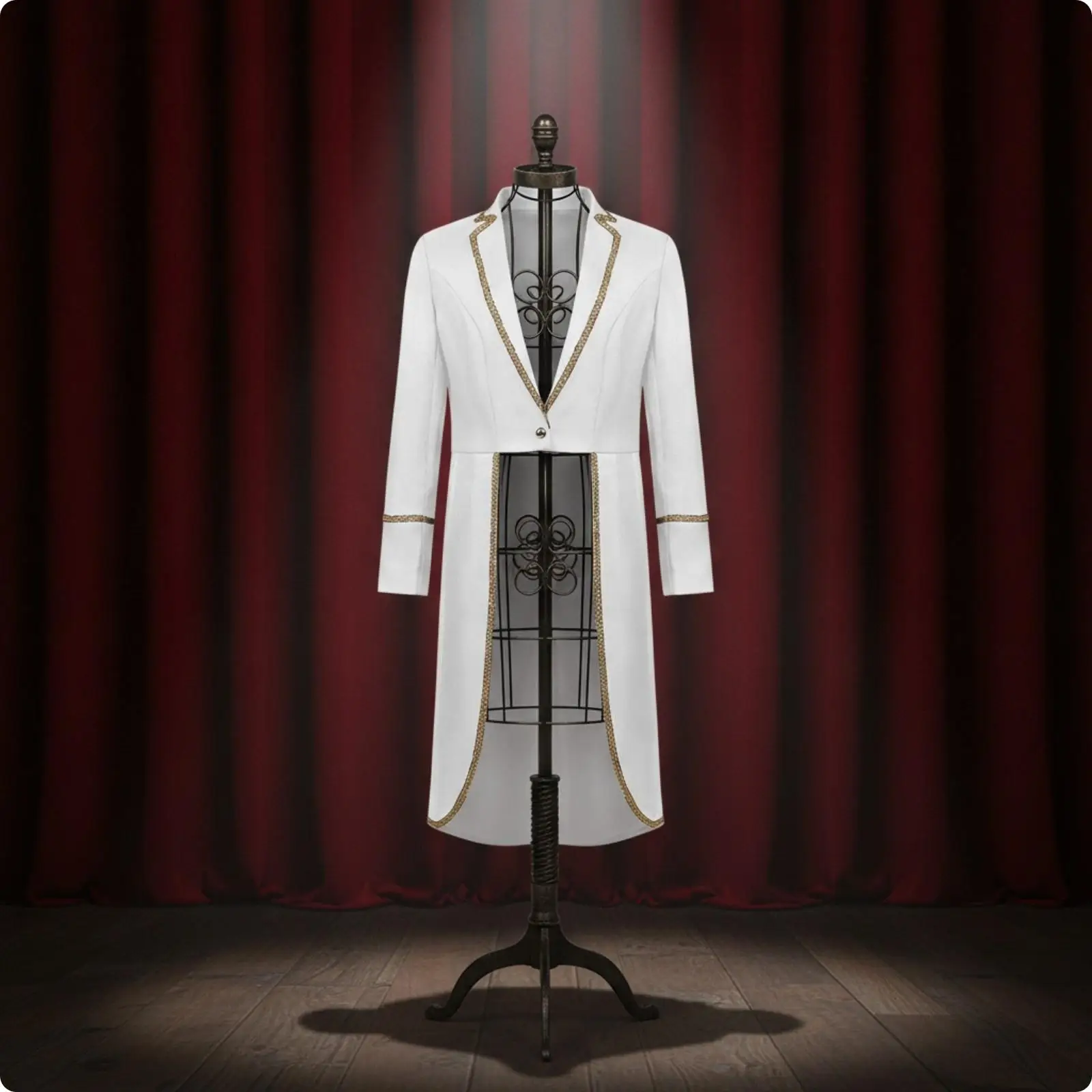 elegant-men-tailcoat-jacket-gold-trim-polyester-for-theatre-performance-fantasy-dress-up-and-formal-party