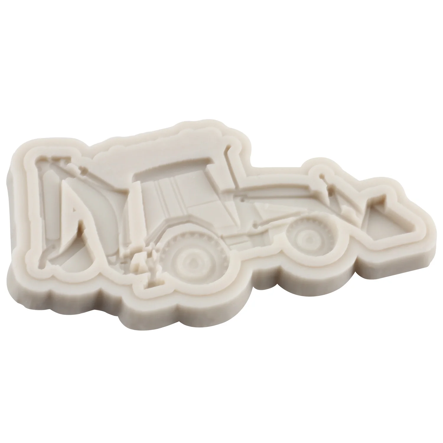 3D Excavator Silicone Mold Tractor DIY Baby Birthday Fondant Cake Decorating Tools Candy Resin Clay Chocolate Gumpaste Moulds