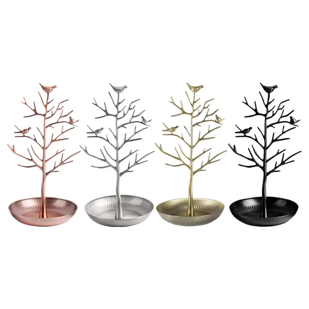 Modern Birds Tree Jewelry Stand - Tree Jewelry Stand Display Rack Earring Necklace Bracelet Ring Holder Organizer for