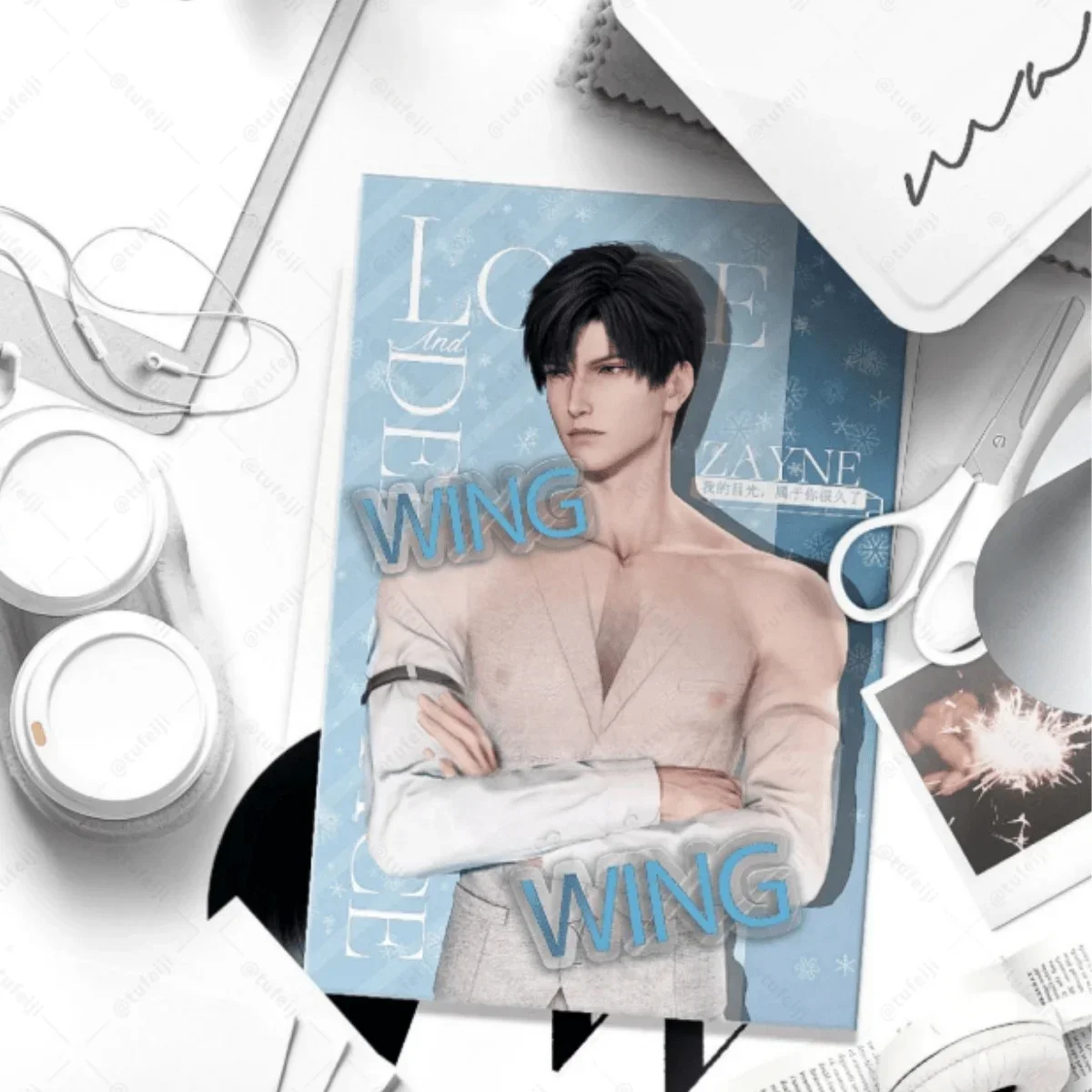 Anime Cosplay Raster Card, Amor e Deepspace, Sylus, Rafayel, Zayne, Felix, Jogo Variável, Ornamento, Xmas Gift Acessórios