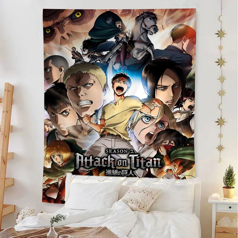 1PC Anime A-Attack on Titan arazzo bohémien appeso per soggiorno Home Dorm Decor arazzo giapponese