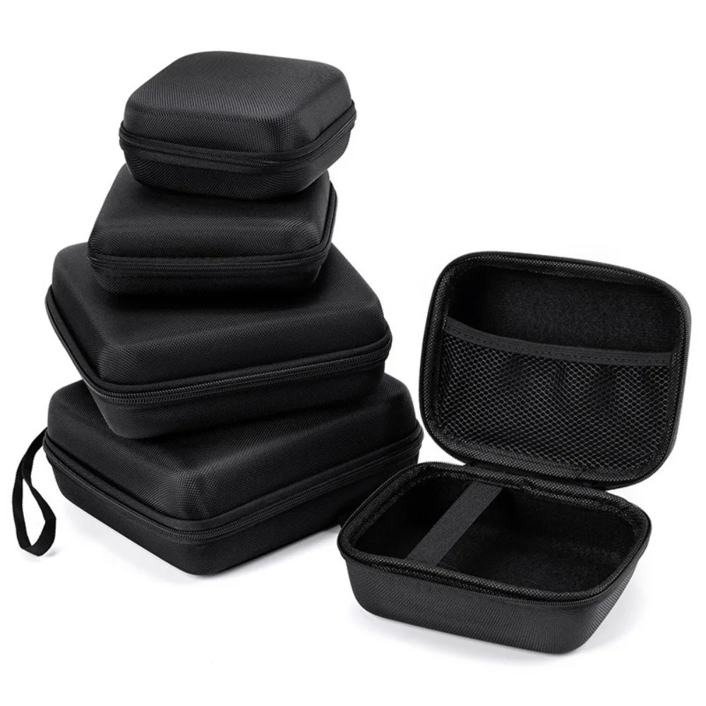 Durable Hard Shell EVA Storage Box Mini Black Pouch Carrying Bag Portable Small Bag Charging Cable