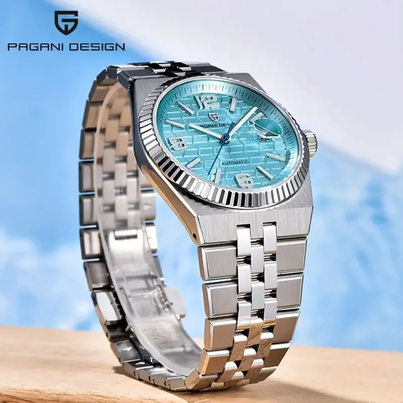 New 40mm Mechanical Watch PAGANI DESIGN Men Watches Stainless Steel 100M Waterproof Wristwatch Sapphire Glass Clock Reloj Hombre