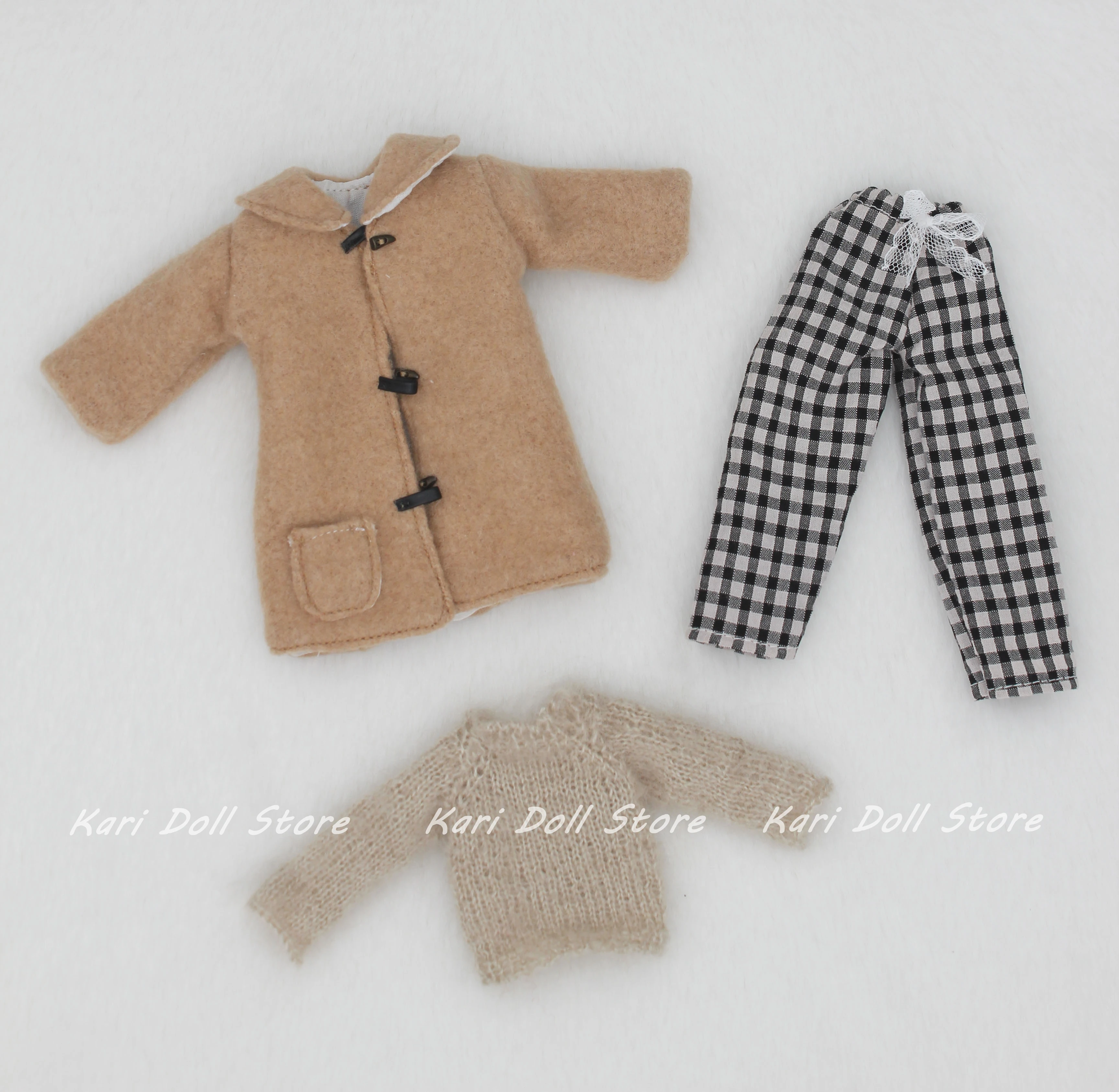 Kari Doll Clothes and skirts 2025 Stick needle sweater woolen coat simple literary doll set for Landazz Landoudou Doll