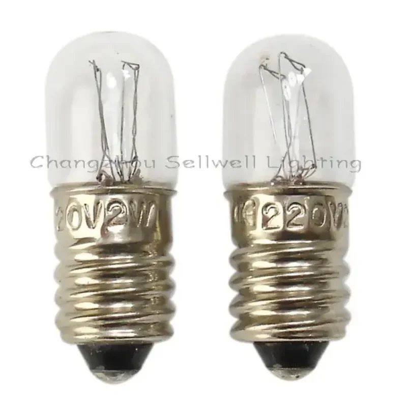 Perfect! 1000 Picecs/lot E10 T10x28 220v 2w Miniature Lamp Bulbs A159 2025-03