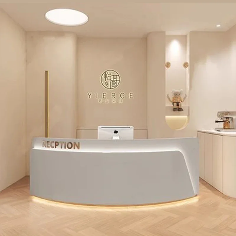 Shop Consable Reception Desk Computer Study Mobile Counter Front Desk Executive Modern Recepcion Mostrador Garden Furniture Sets