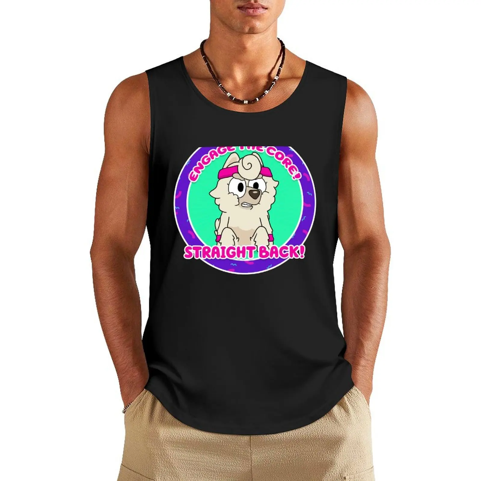 

Wendy Pilates Workout Exercise Quads Spitz Tank Top t-shirts man cotton t-shirts man