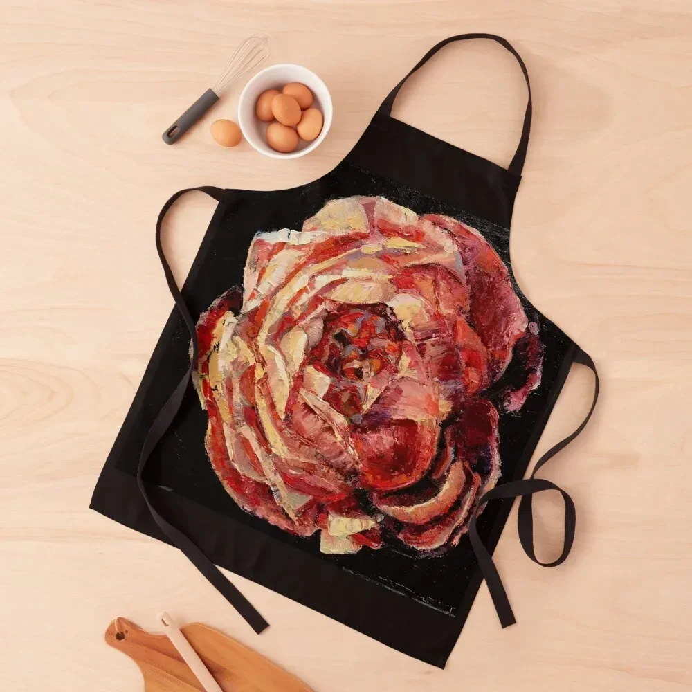

Peony by Australian artist Glenda Fell Jones Apron kitchen girl Art Korean Apron