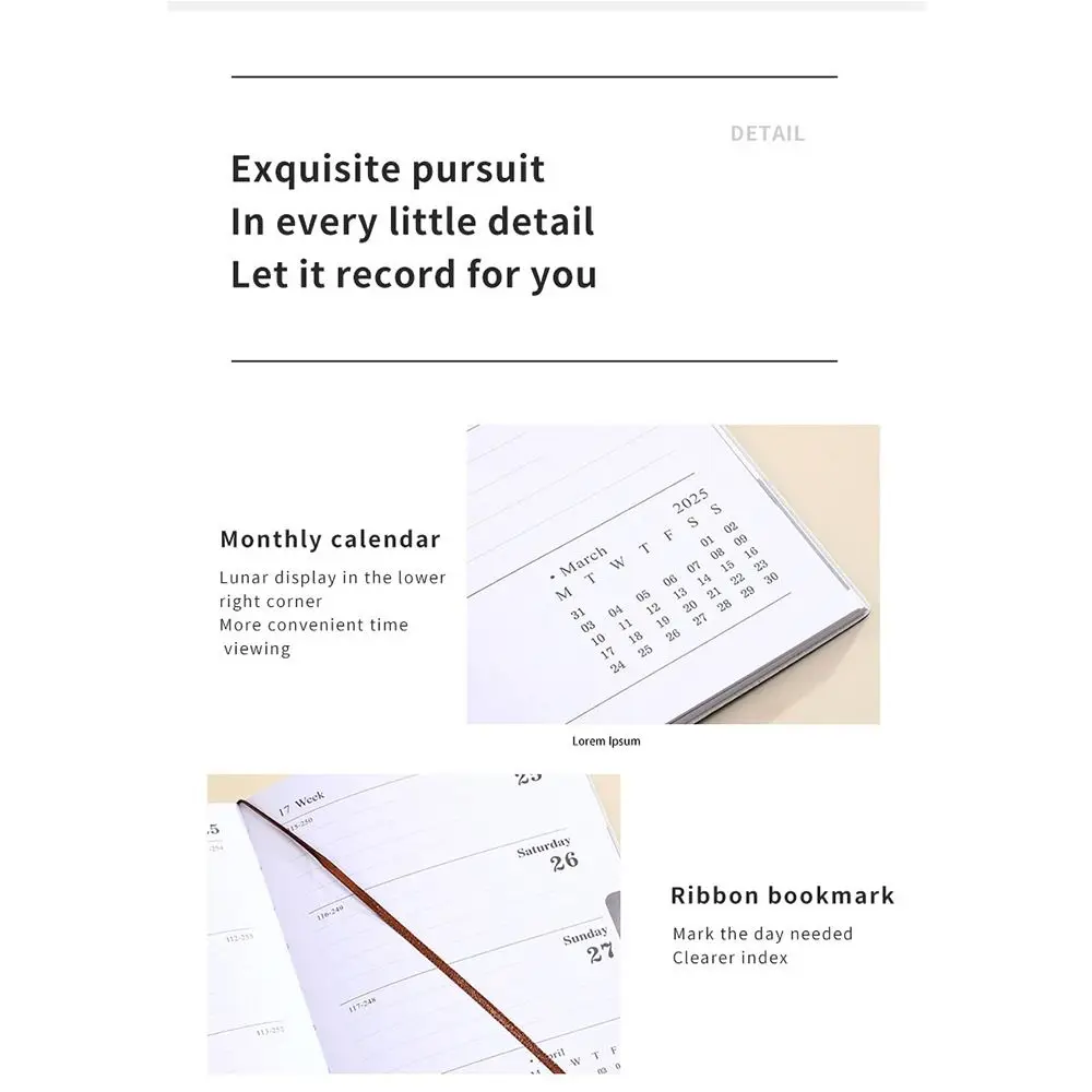 Laser 2025 English Notebook Colorful Efficiency Plan A5 Mini Pocket Notebook 12 Months To Do List Schedule Planner Notepad