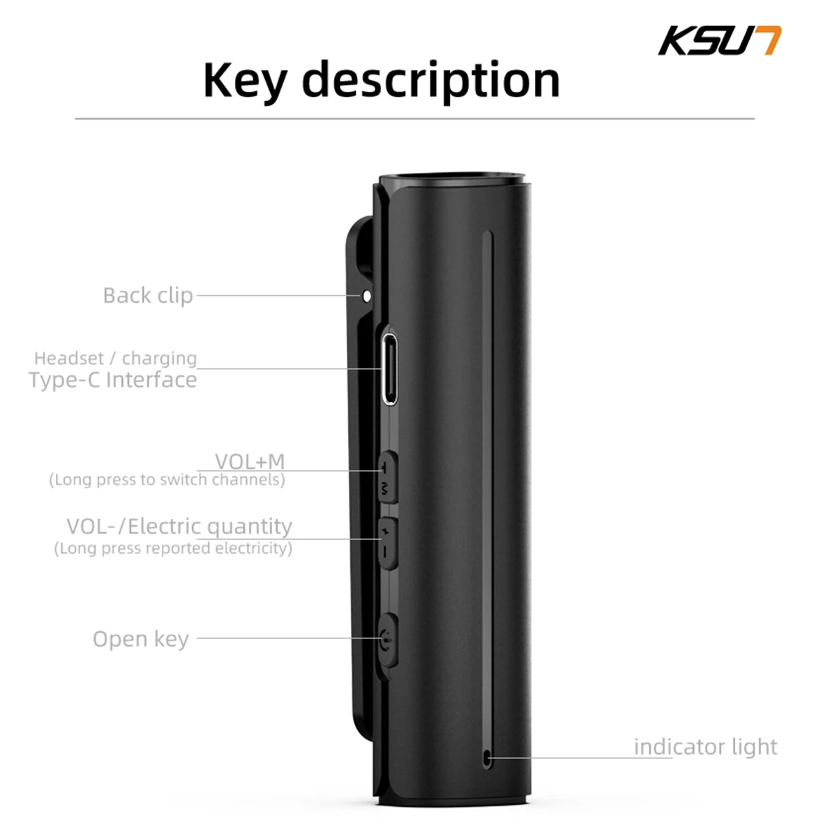 KSUN Mini talkie-walkie de poche ensemble d'interphone sans fil étanche Radio bidirectionnelle mains libres talkie-walkie pour Restaurant hôtel