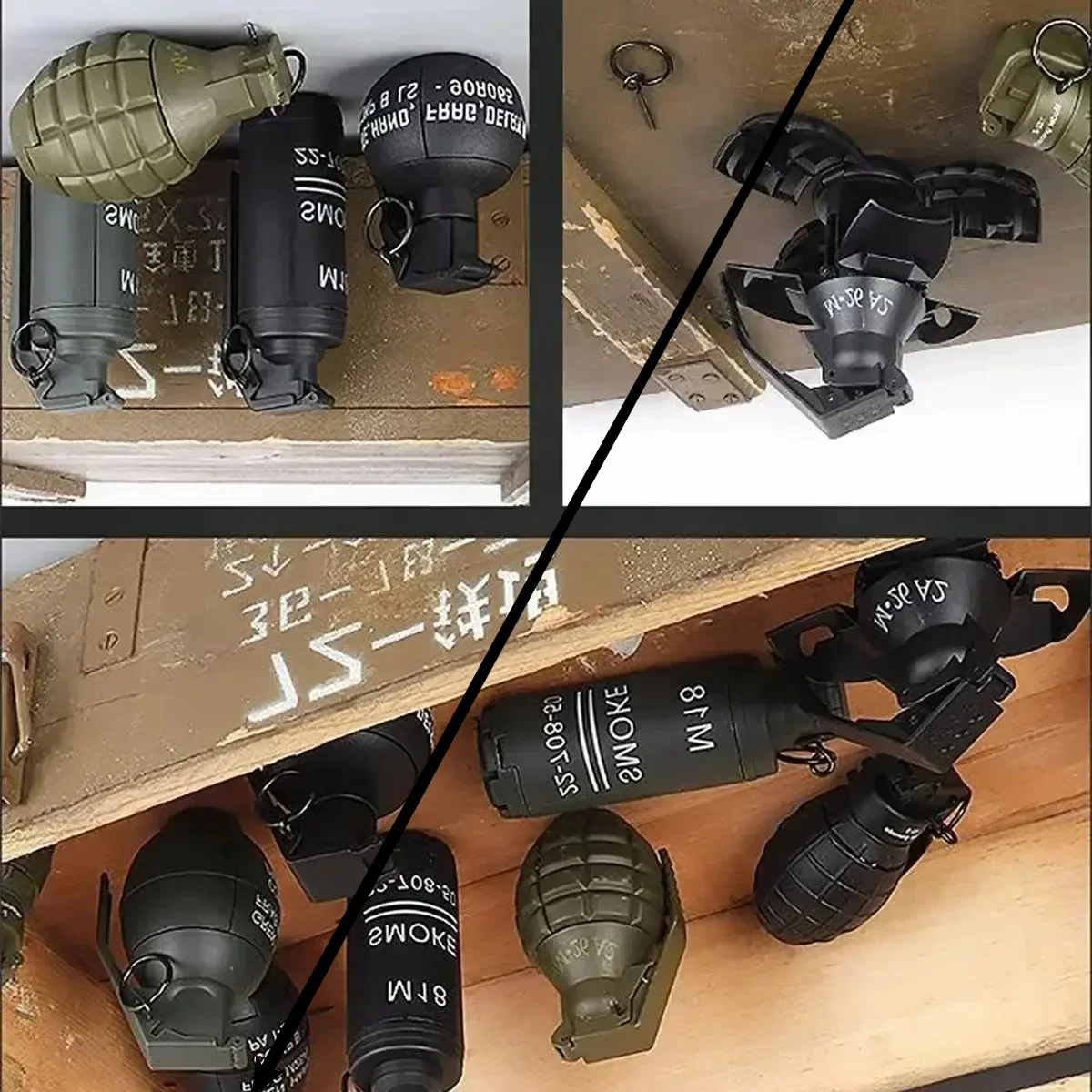 ASpring بالطاقة تأثير قنابل يدوية التكتيكية البلاستيكية M67 قنابل يدوية اللعب نموذج ل Airsoft الألوان CS لعبة لعب الأدوار الدعامة