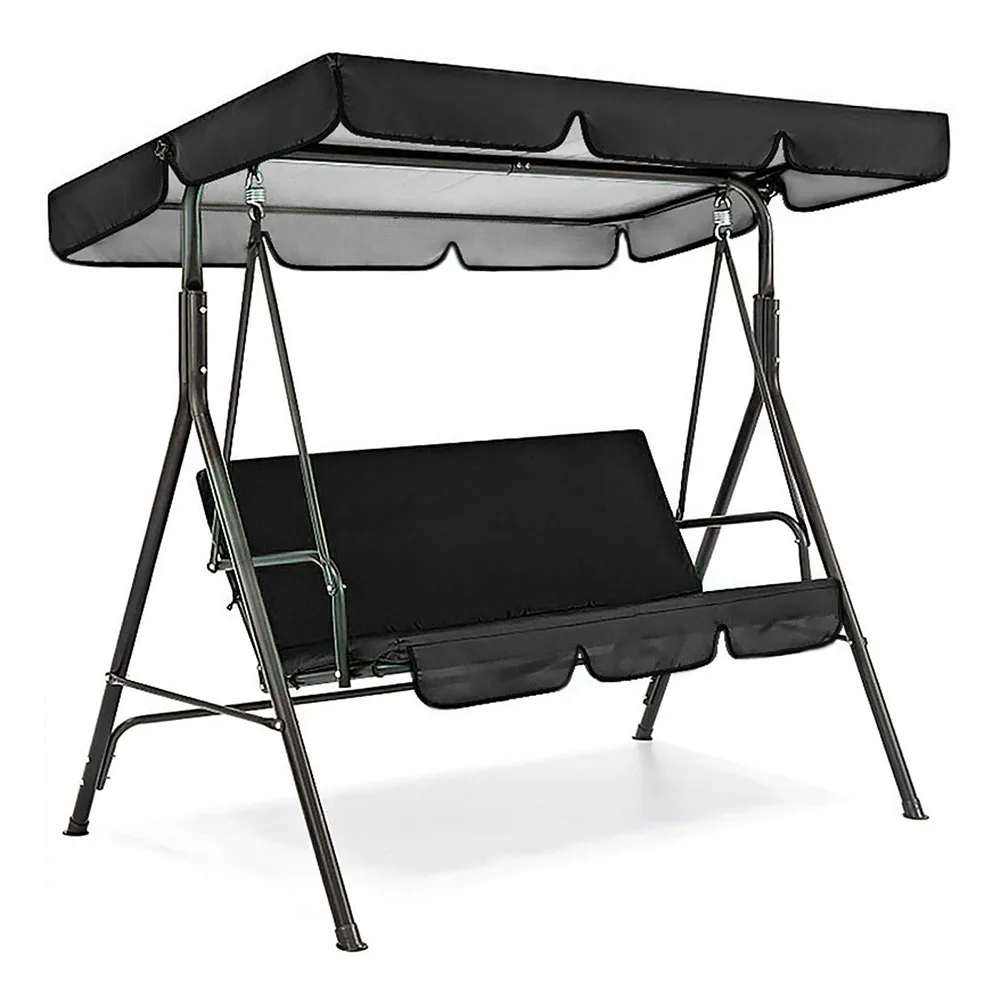 Waterproof Swing Chair Cover Rain Shelter Cover Dustproof Swing Sunshade Roof Covers For Outdoor Garden Seat 130*140*8cm