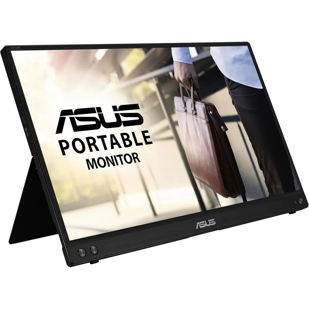 15.6 1080P Portable Monitor - Full HD, IPS, Eye Care, Wireless Charging, Blue Light Filter, Kickstand, USB-C PD for Laptop, PC,