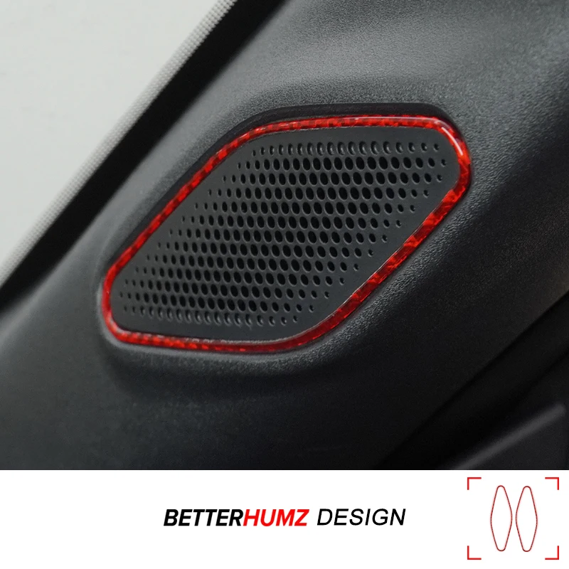 Carbon Fiber Auto A-Säule Lautsprecher Panel Abdeckung Trim Aufkleber Für Ford Mustang GT 2024 2025, Auto Innen decor Tuning Zubehör
