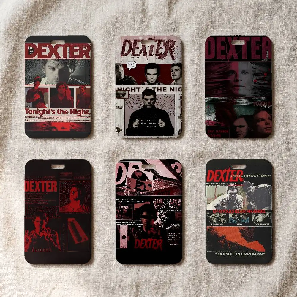 D-Dexter Michael C.Hall Classic TV Durable Plastic ID Badge Holder Daily Work Card Pouch