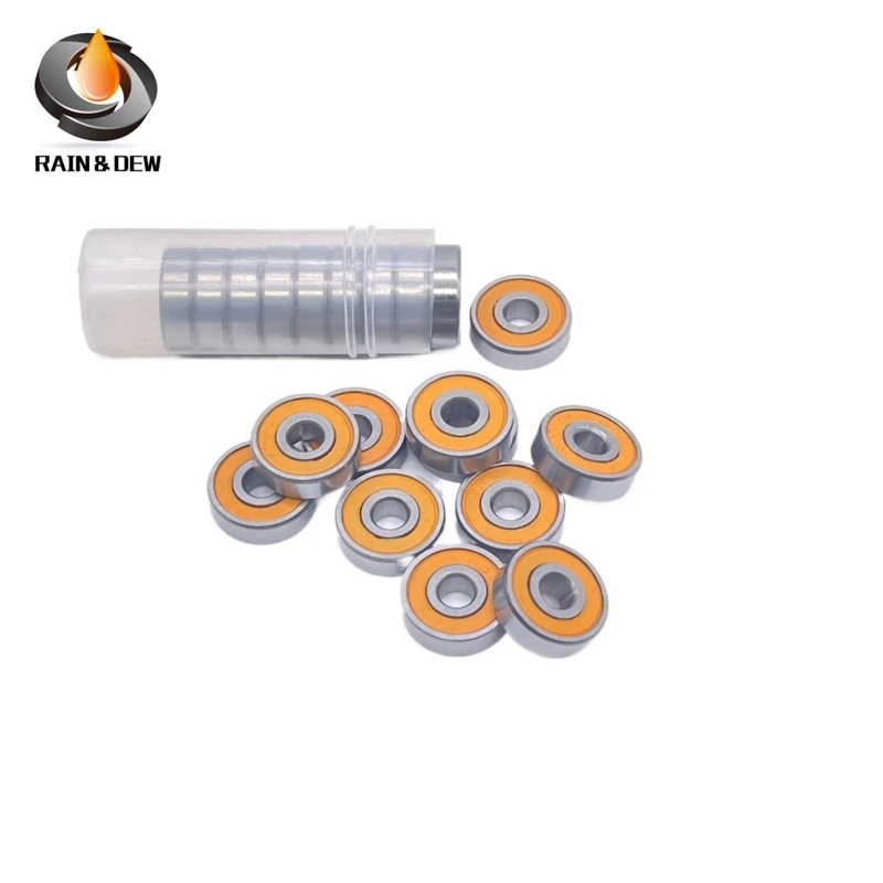 

10PCS 6900RS Bearing 10x22x6 mm ABEC-7 Metric Thin Section Ball Bearings 6900 RS 2RS 6900-2RS Orange Sealed