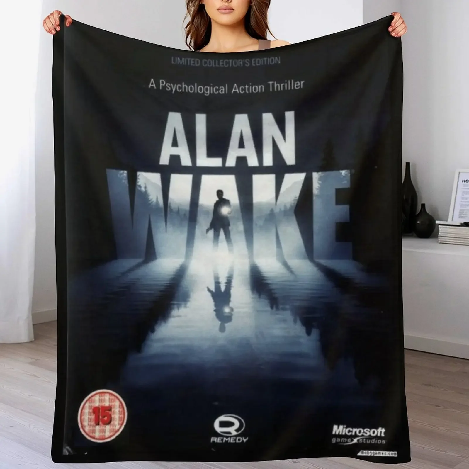

Alan wake Throw Blanket Color Fast Cozy Throw Blanket