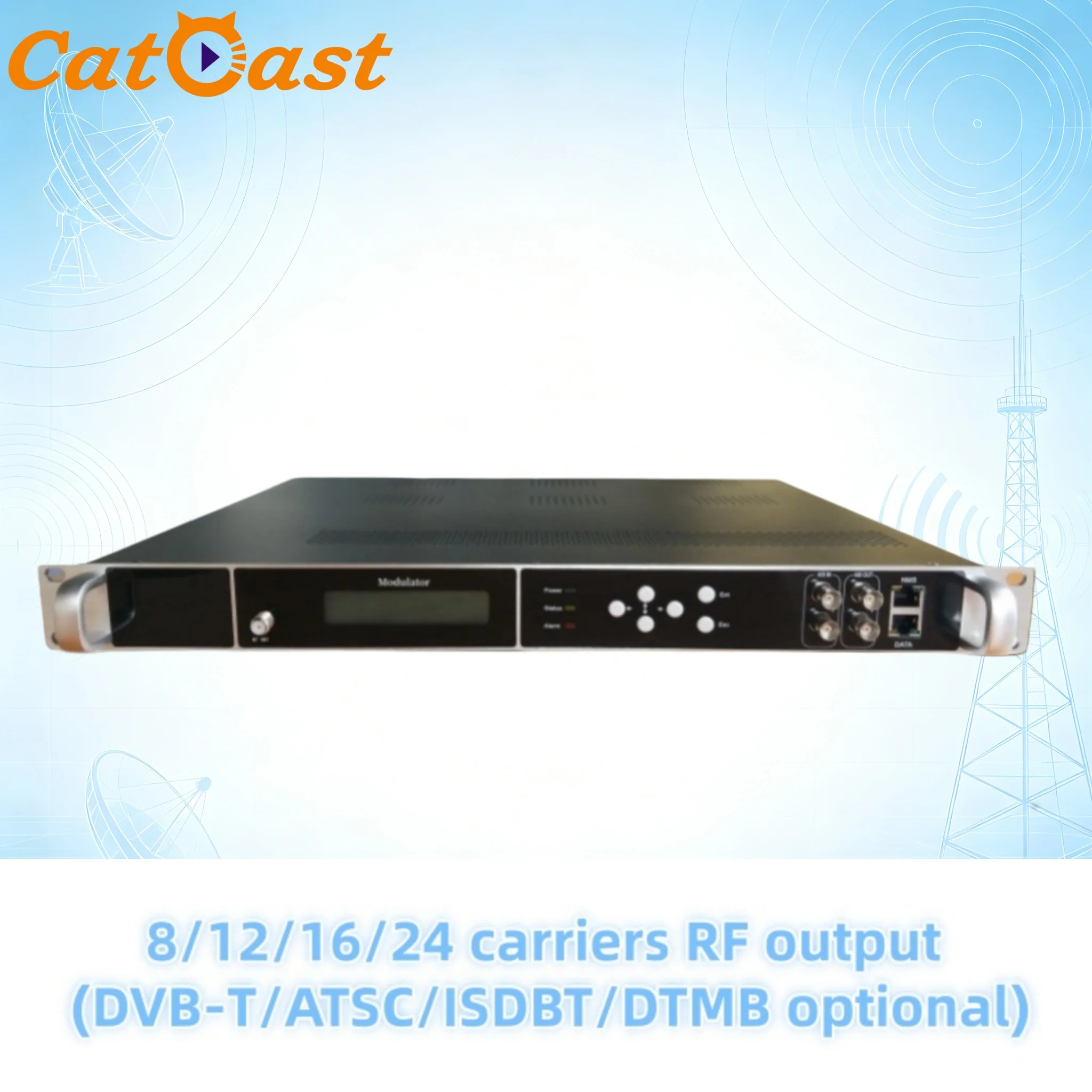 24 DVB-S2 Tuner to RF Modulator for Cable TV Digital Head-end Equipment