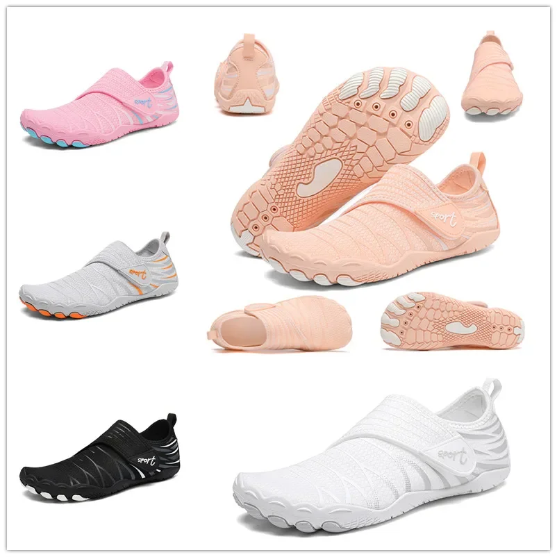 Upstream Wading Aqua Shoes Men Women Slip On Water Sports Shoes Five Fingers Beach River Barefoot Swimming Sneakers Unisex New