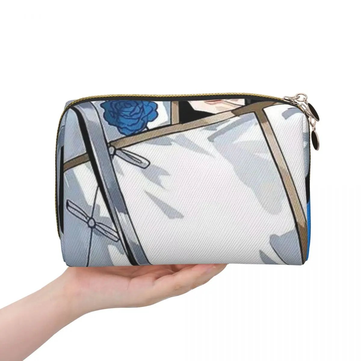 Blue Lock Kaiser Anime Women Cosmetic Bags Travel Makeup Organizer Pouch Toiletry Storage Dopp Kit Box