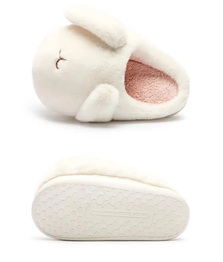 Cute Cotton Slippers Women Autumn Winter Indoor Home 2022 New Anti-skid Warm Plush Slipper Couples Indoor House Cotton Shoes