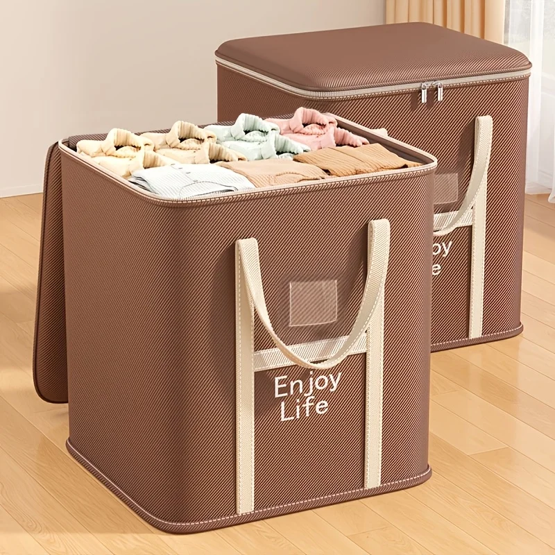 Move Place Aufbewahrungstaschen für Kleidung - Zusammenklappbare Organizer für Decken, Bettwäsche & Kleidung - Große Reißverschlusstaschen mit Griffen
