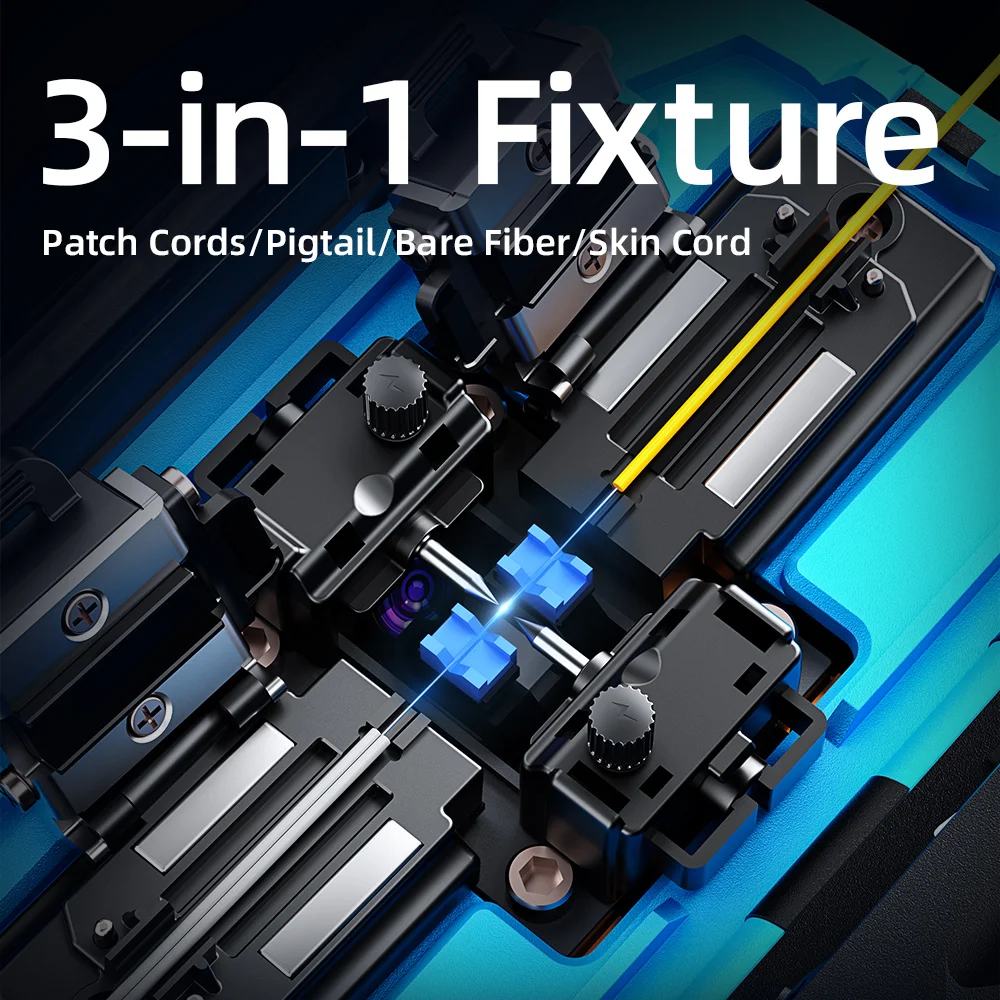 Imagem -03 - Ftth Fibra Óptica Fusão Splicer Conjunto Completo Hot Melt Máquina Fibra Óptica Visualizador Kit de Ferramentas Soldador Saixian-a87s