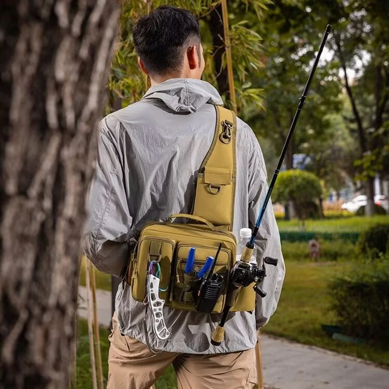 

New Fishing Bag High-Capacity Tackle Storage Lure Rod Bags Large Sea Freshwater Backpack Carpfishing Professional Equipment