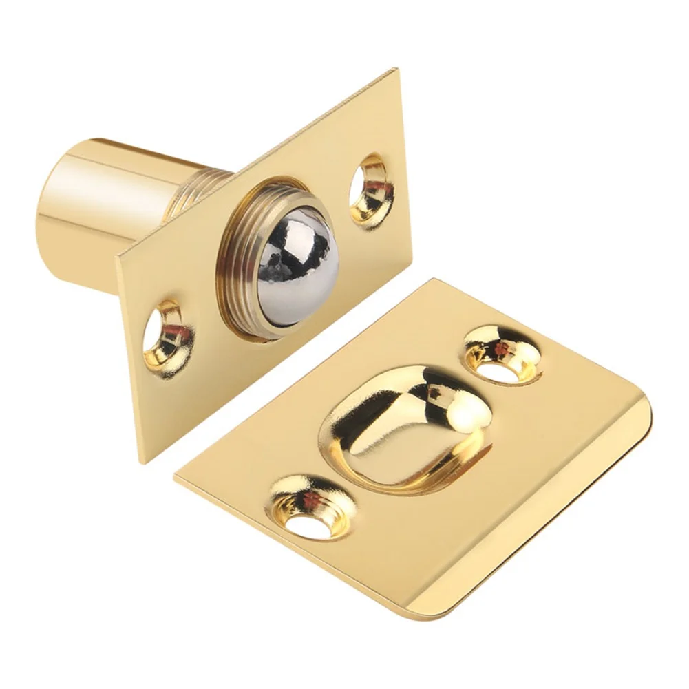 Adjustable Spring Invisible Ball Catch Latch for Wood Cabinet and Closet Doors Featuring Copper and Stainless Steel Components