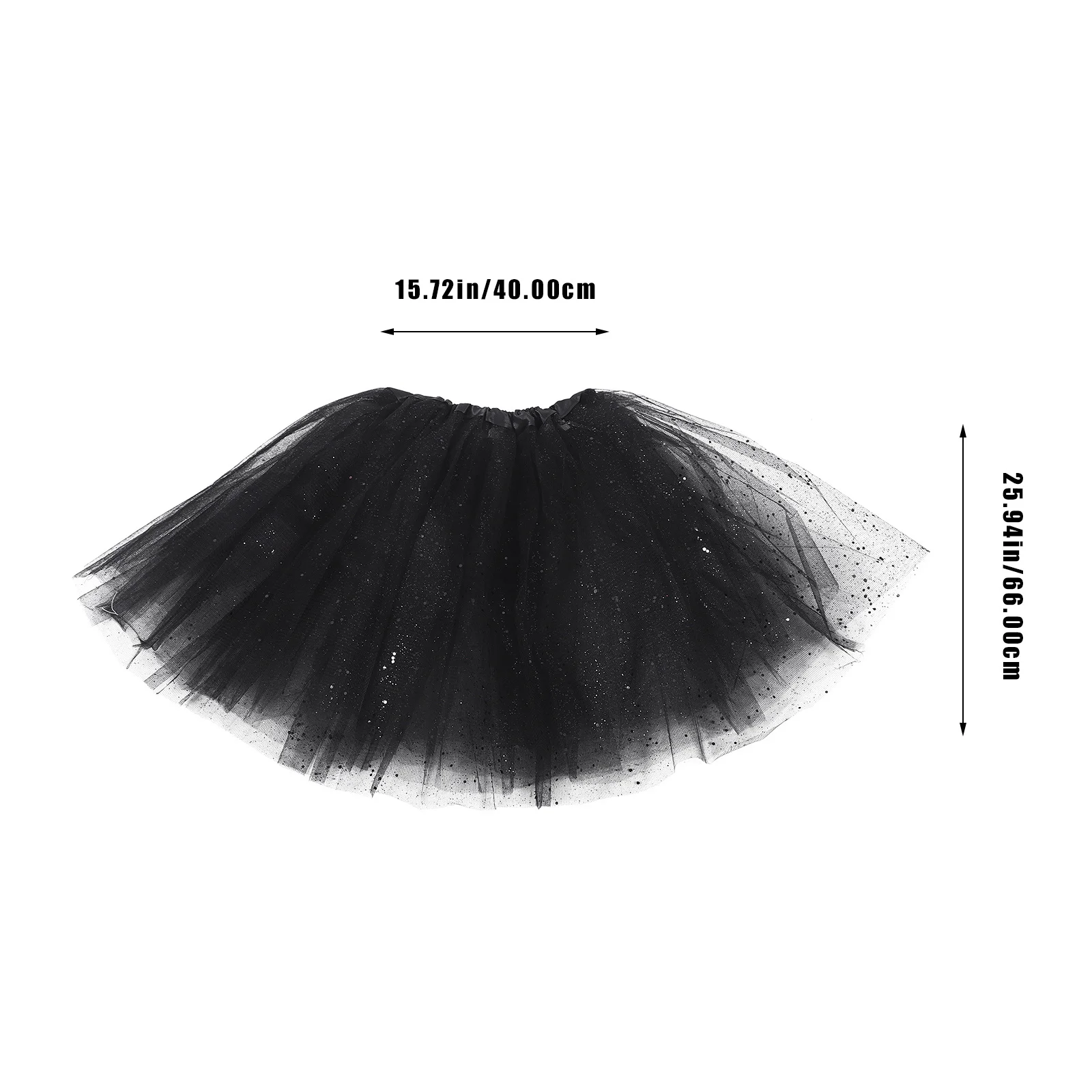 Volwassen Vrouwen Pailletten Tutu Rok Elastische Taille Tule Rok Prestaties Cosplay Ballet Party Kostuum Lichtgewicht Comfortabel