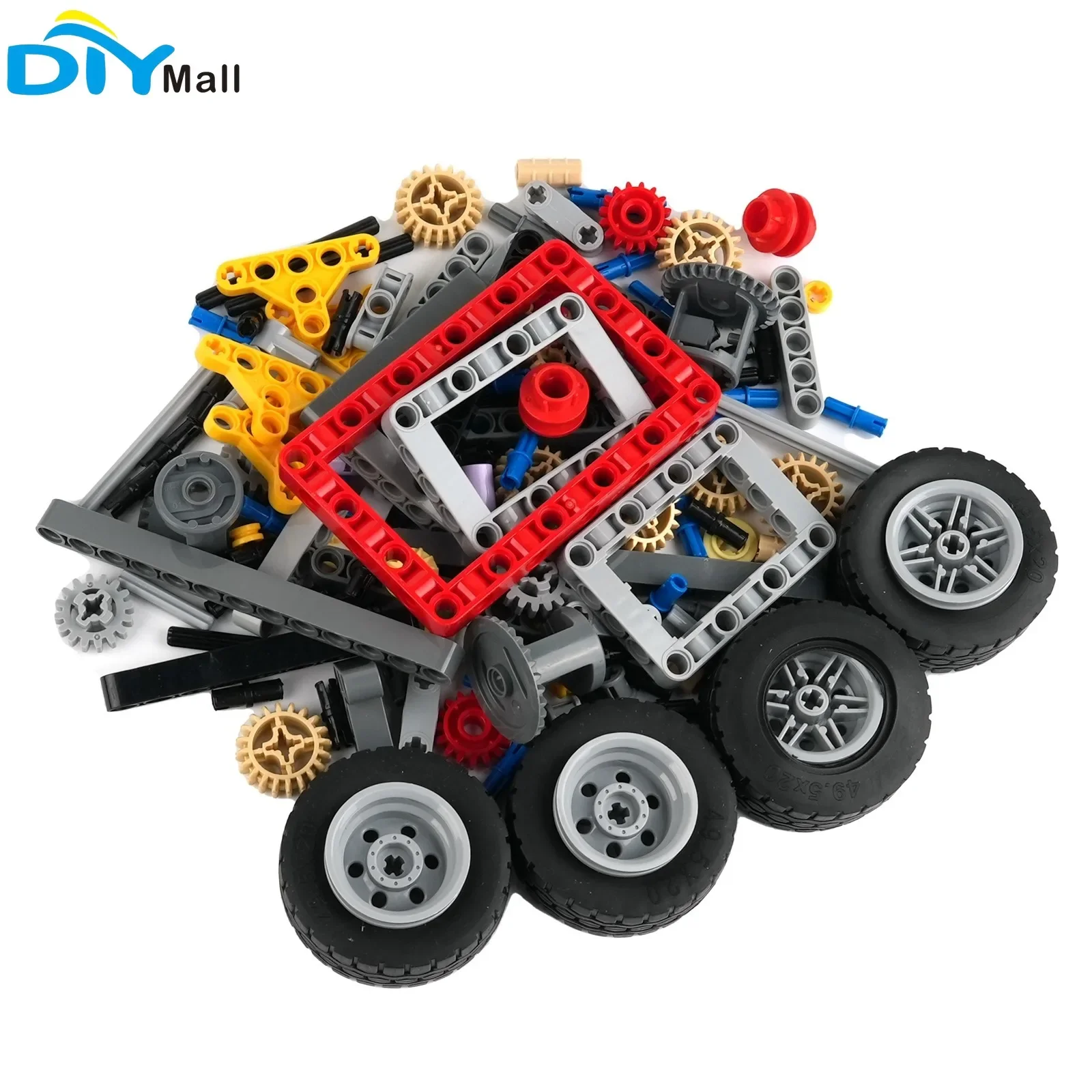 154pcs assembled building block car chassis model building block component set compatible with legoeds