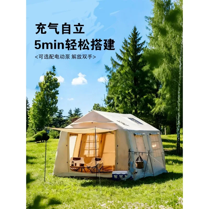 

PVC Inflatable Tent Automatic Outdoor Camping Tent Winter Warm Air Column Pop Up Glamping Tent