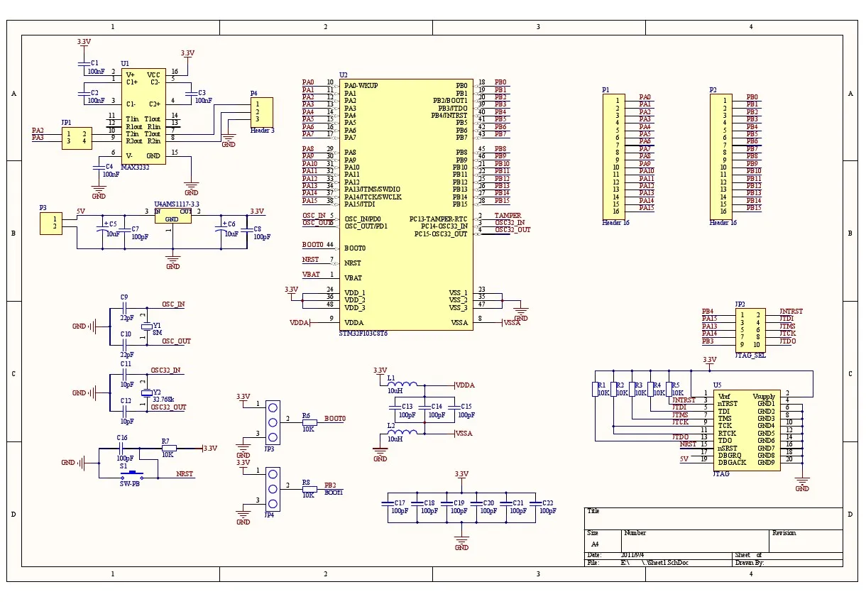STM32F103C8T6/C6T6 Systemboard, Ein-Chip-Mikrocomputer, Core-Board, STM32 ARM – Detail 6