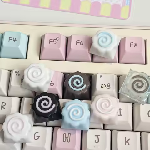 1pc Cute Cartoon Artisan Keycaps DIY Handmade Original Resin Personalized Gift Custom Mechanical Keyboard Keycaps Accessories